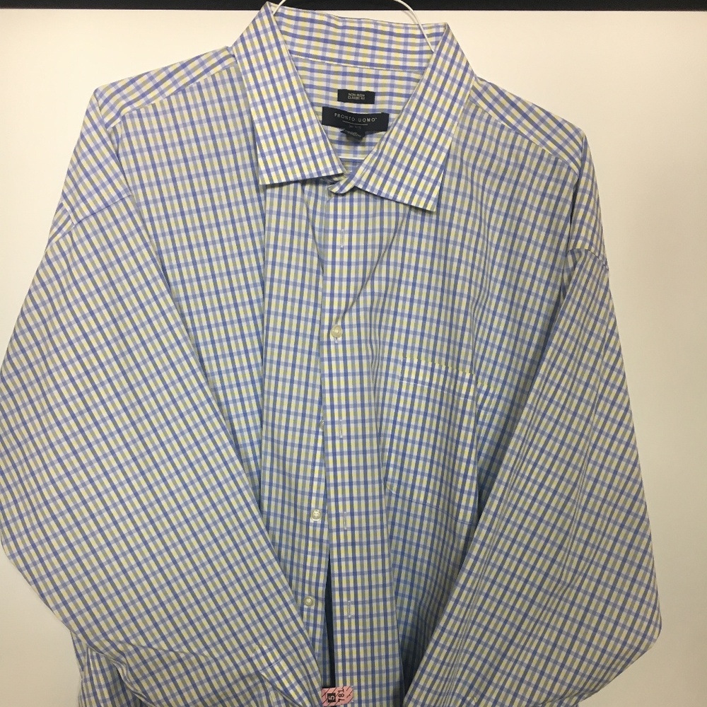 Pronto Uomo - Button Up - Bl/Wh/Yl - 3X